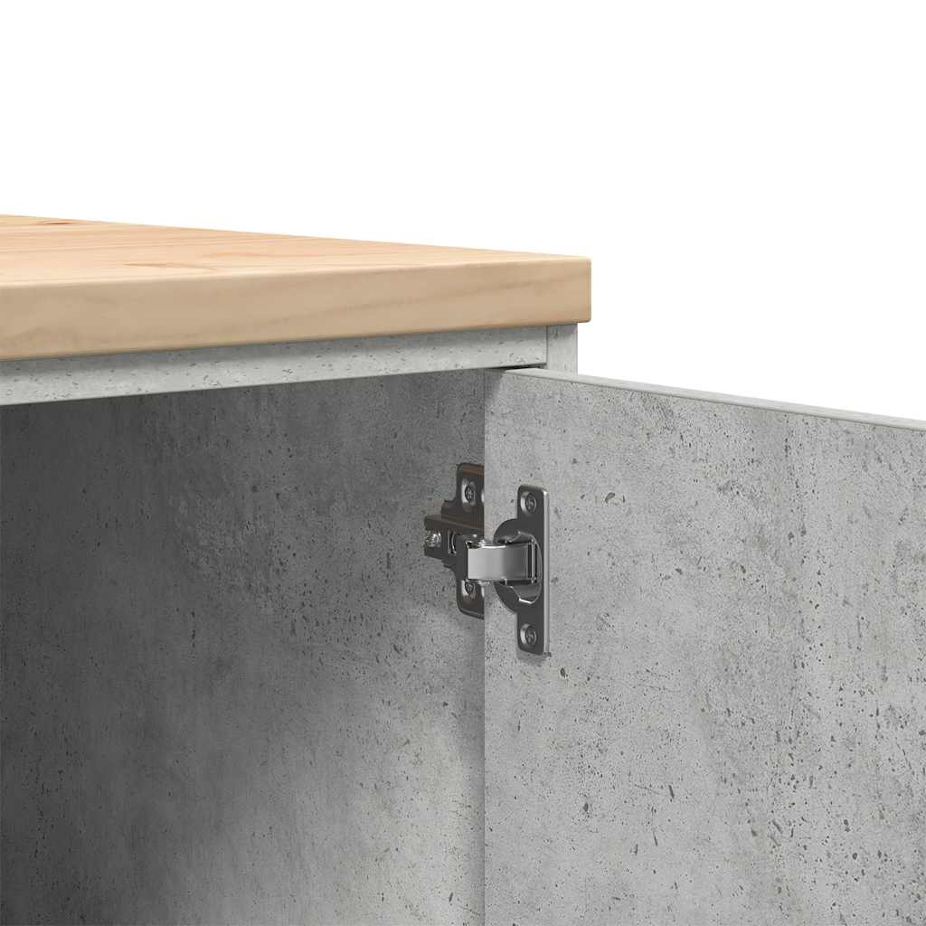 Armadietto da Garage Grigio cemento 30x51x85 cm