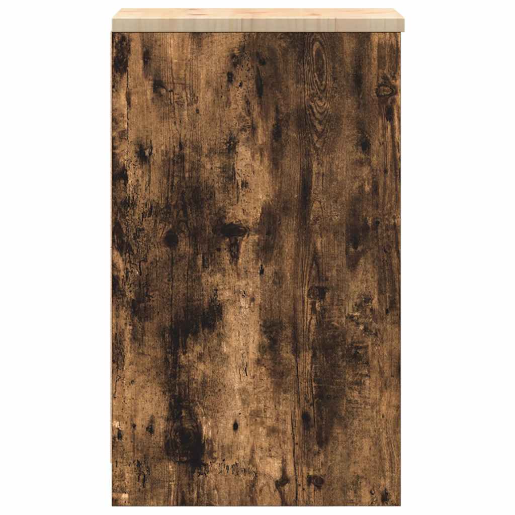 Armadietto da Garage in Rovere Affumicato 30x51x85 cm