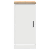 Armadietto da Garage Bianco 40x51x85 cm Legno Massello di Pino 860562