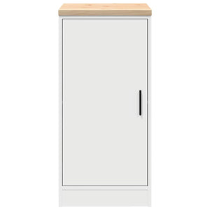 Armadietto da Garage Bianco 40x51x85 cm Legno Massello di Pino 860562