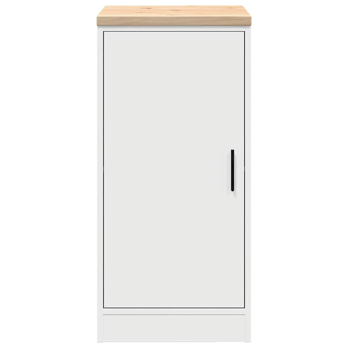 Armadietto da Garage Bianco 40x51x85 cm Legno Massello di Pino 860562