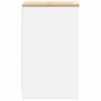 Armadietto da Garage Bianco 40x51x85 cm Legno Massello di Pino 860562