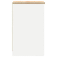 Armadietto da Garage Bianco 40x51x85 cm Legno Massello di Pino