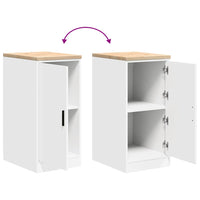 Armadietto da Garage Bianco 40x51x85 cm Legno Massello di Pino