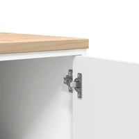 Armadietto da Garage Bianco 40x51x85 cm Legno Massello di Pino