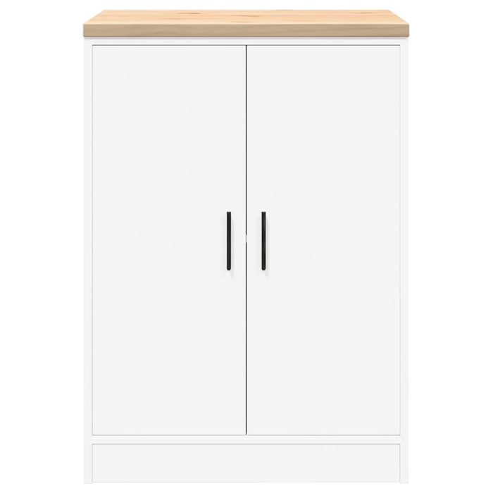 vidaXL Armadietto da Garage Bianco 60x51x85 cm Legno Massello di Pino