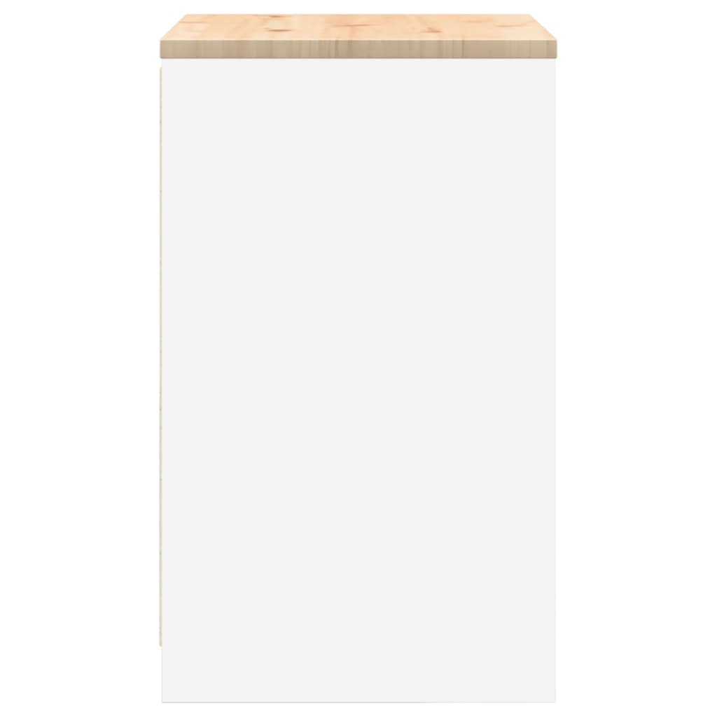 vidaXL Armadietto da Garage Bianco 60x51x85 cm Legno Massello di Pino