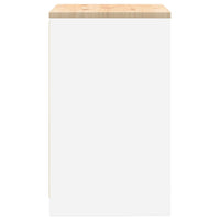vidaXL Armadietto da Garage Bianco 60x51x85 cm Legno Massello di Pino