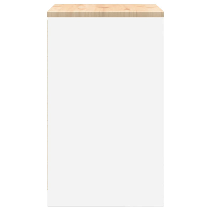 vidaXL Armadietto da Garage Bianco 60x51x85 cm Legno Massello di Pino