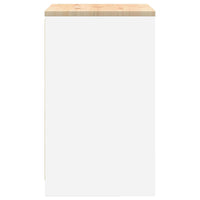Armadietto da Garage Bianco 60x51x85 cm Legno Massello di Pino 860571