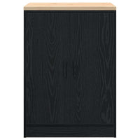 Armadietto da Garage Nero 60x51x85 cm in Legno Massello di Pino 860572