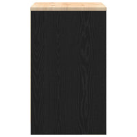 Armadietto da Garage Nero 60x51x85 cm in Legno Massello di Pino 860572