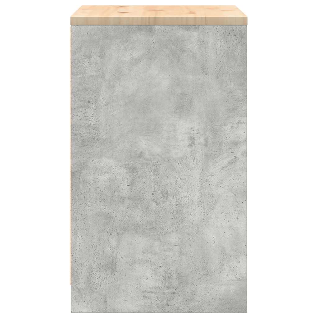 Armadietto da Garage Grigio cemento 60x51x85 cm