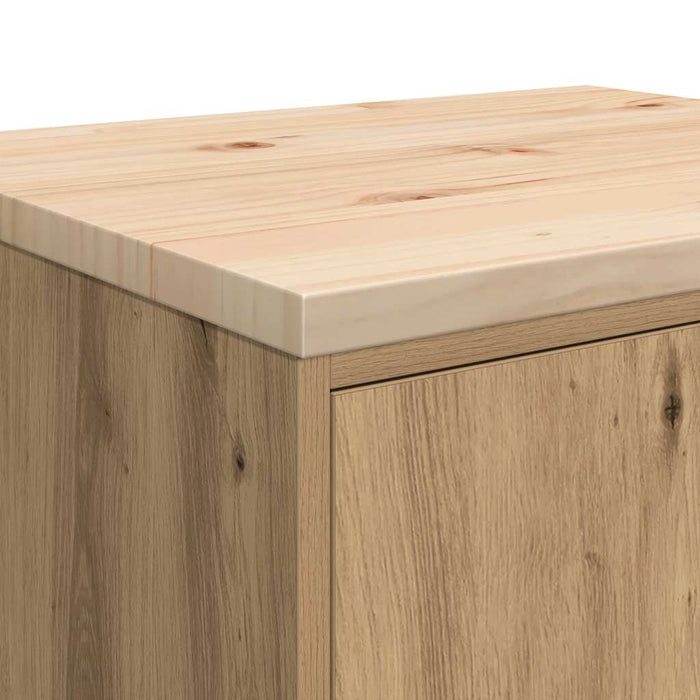 Armadietto per Garage in Rovere Artigianale 60x51x85 cm 860579