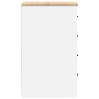 Armadietto da Garage Bianco 30x51x85 cm Legno Massello di Pino