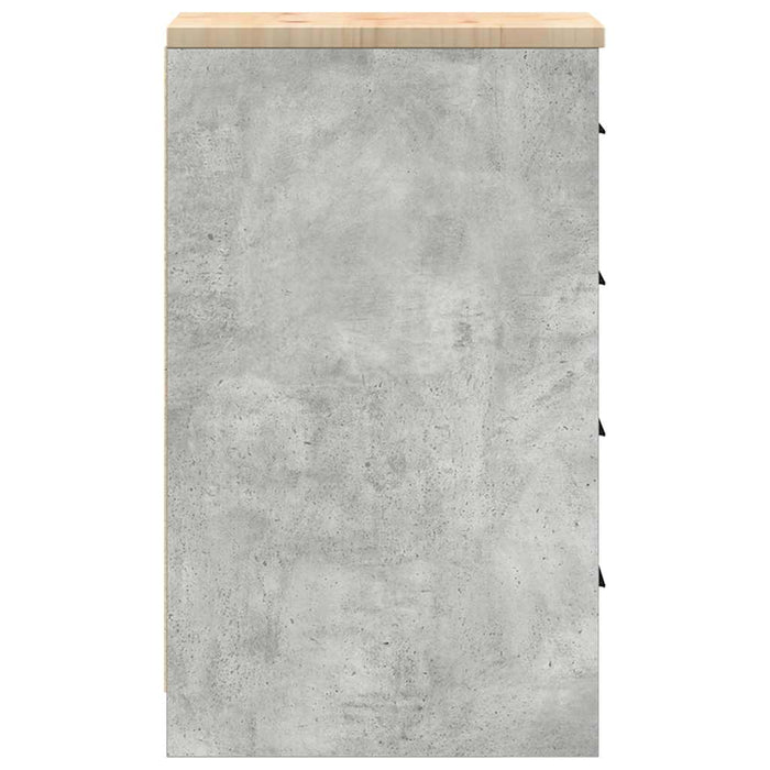 Armadietto da Garage Grigio cemento 30x51x85 cm 860583