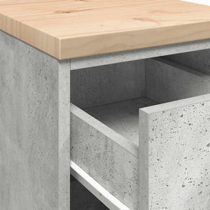 Armadietto da Garage Grigio cemento 30x51x85 cm