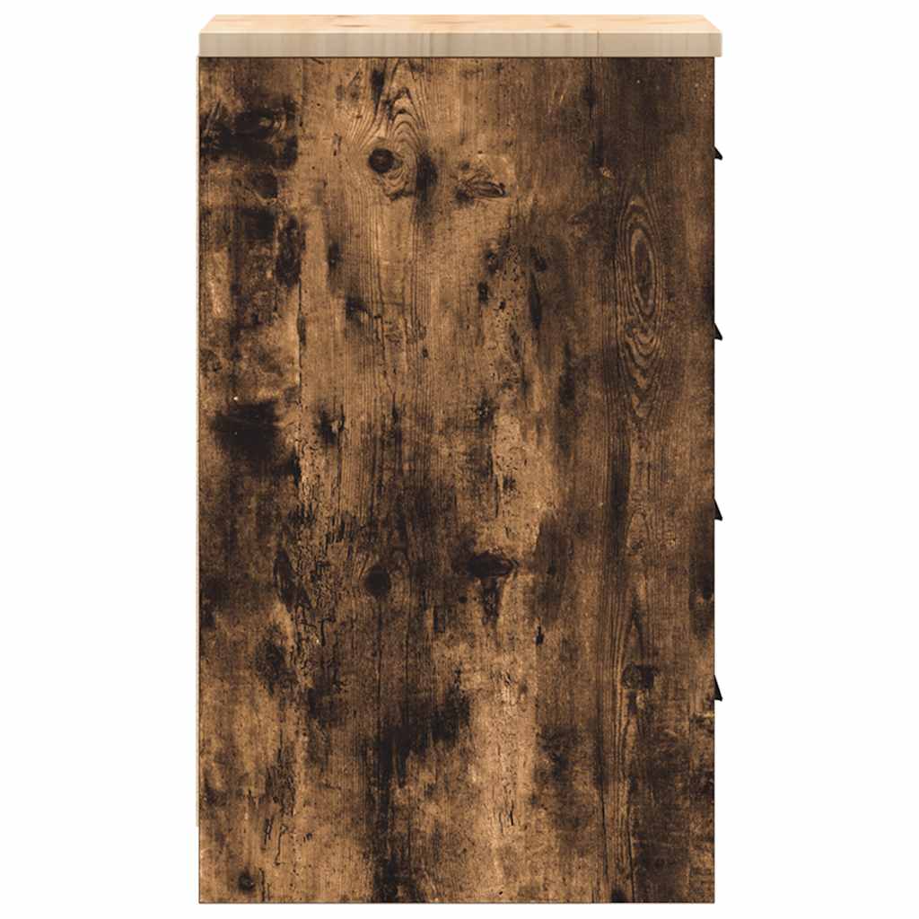 Armadietto da Garage in Rovere Affumicato 30x51x85 cm 860584