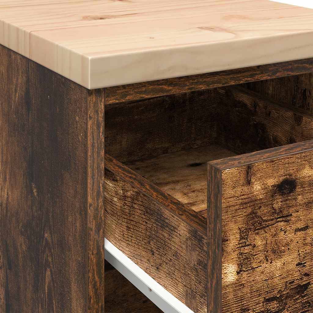 Armadietto da Garage in Rovere Affumicato 30x51x85 cm 860584