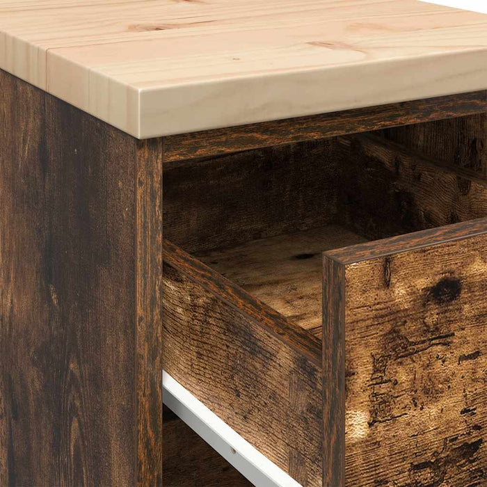 Armadietto da Garage in Rovere Affumicato 30x51x85 cm 860584