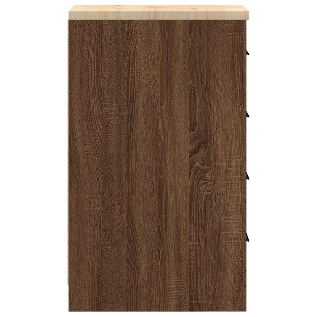 vidaXL Armadietto per Garage in Rovere Marrone 30x51x85 cm