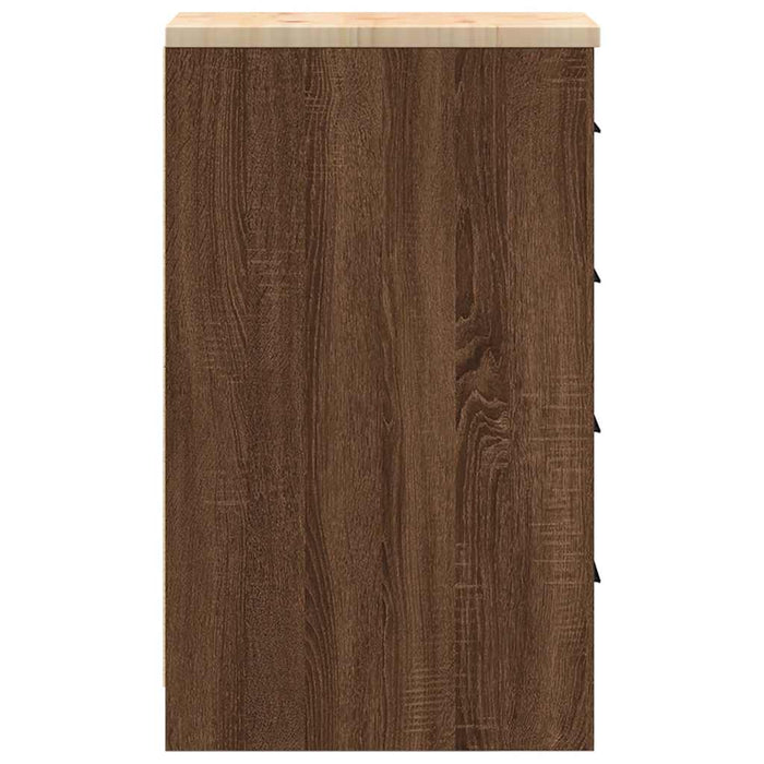 vidaXL Armadietto per Garage in Rovere Marrone 30x51x85 cm