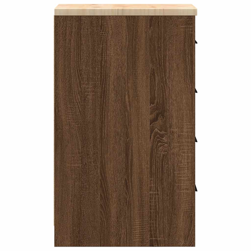 Armadietto per Garage in Rovere Marrone 30x51x85 cm 860586