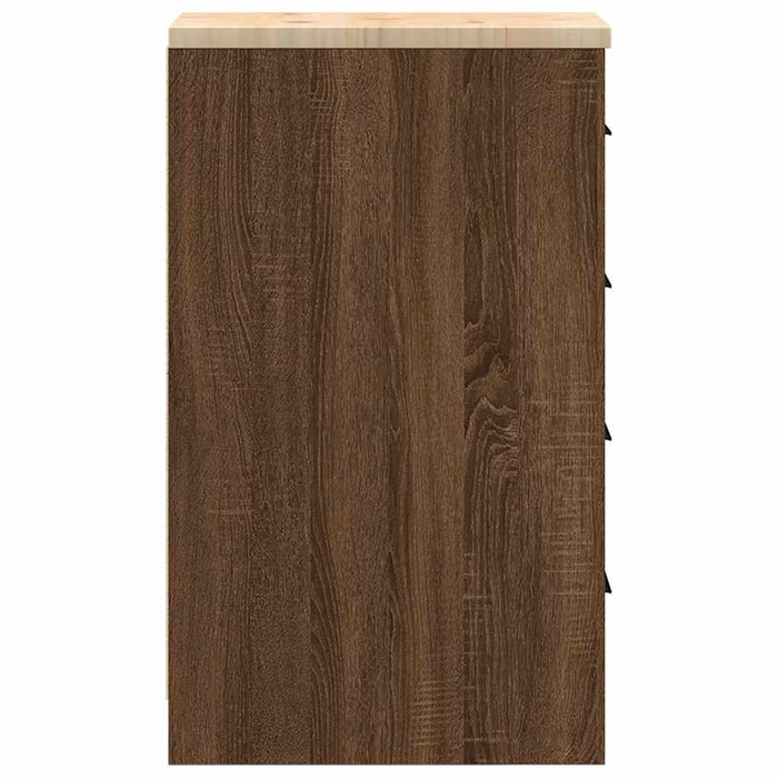 Armadietto per Garage in Rovere Marrone 30x51x85 cm 860586