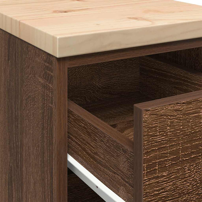 vidaXL Armadietto per Garage in Rovere Marrone 30x51x85 cm