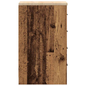 Armadietto per Garage in Legno Vecchio 30x51x85 cm 860587