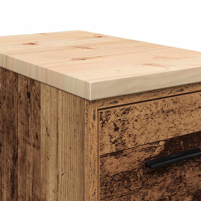 Armadietto per Garage in Legno Vecchio 30x51x85 cm 860587