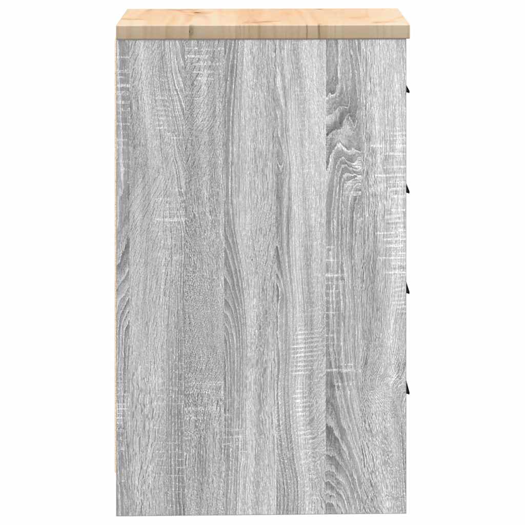 Armadietto per Garage Grigio Sonoma 40x51x85 cm