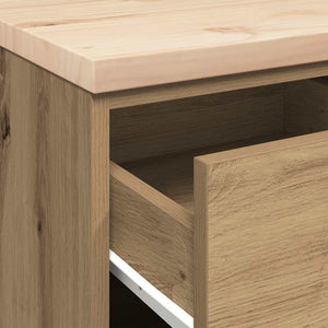 Armadietto per Garage in Rovere Artigianale 40x51x85 cm 860597