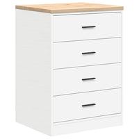 Armadietto da Garage Bianco 60x51x85 cm Legno Massello di Pino 860598