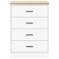 Armadietto da Garage Bianco 60x51x85 cm Legno Massello di Pino 860598