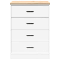 vidaXL Armadietto da Garage Bianco 60x51x85 cm Legno Massello di Pino