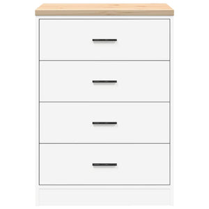 vidaXL Armadietto da Garage Bianco 60x51x85 cm Legno Massello di Pino