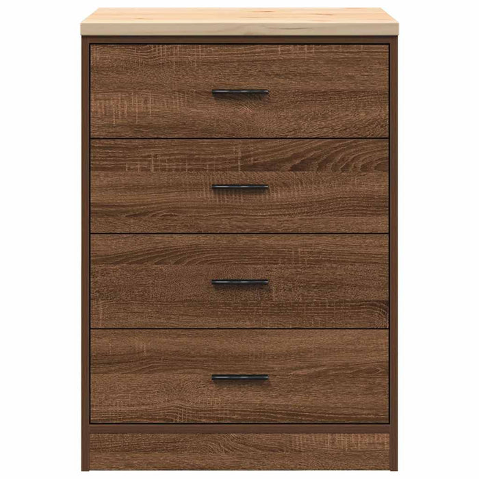 Armadietto per Garage in Rovere Marrone 60x51x85 cm