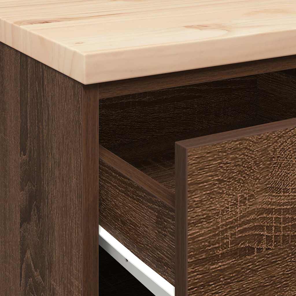 Armadietto per Garage in Rovere Marrone 60x51x85 cm