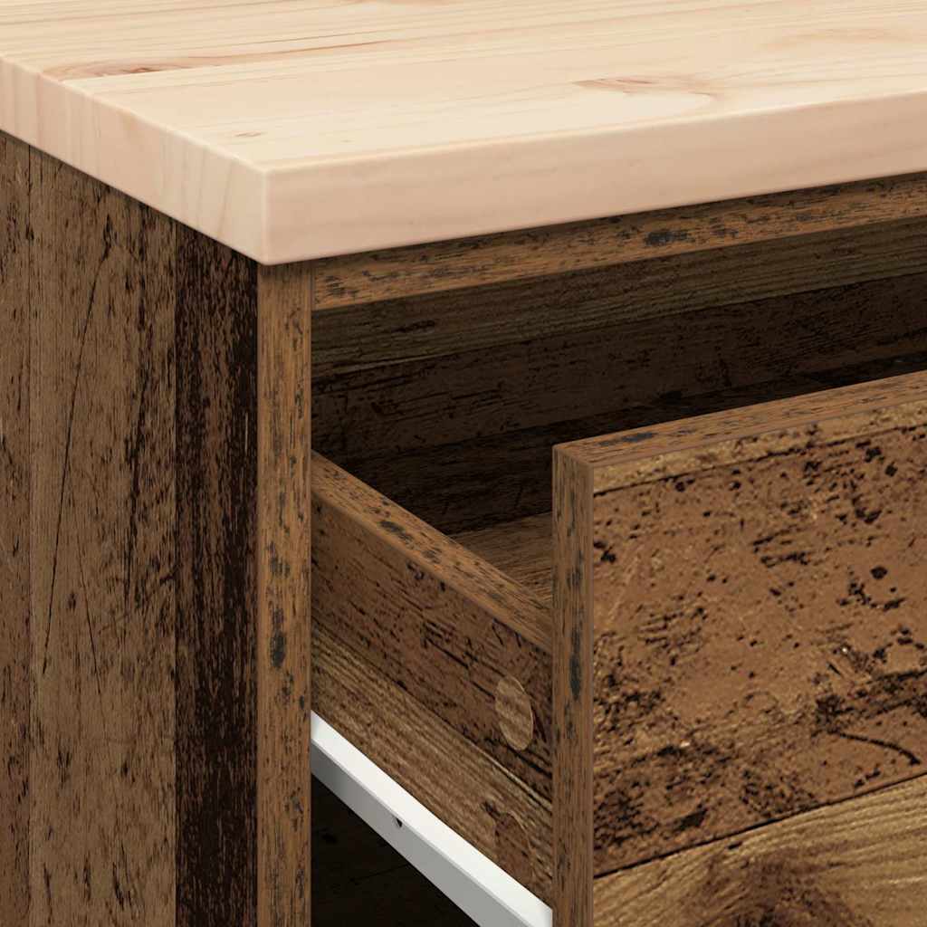 Armadietto da Garage in Legno Vecchio 60x51x85 cm 860605