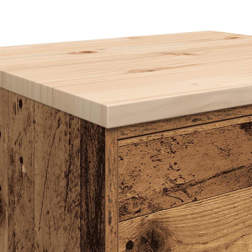 Armadietto da Garage in Legno Vecchio 60x51x85 cm