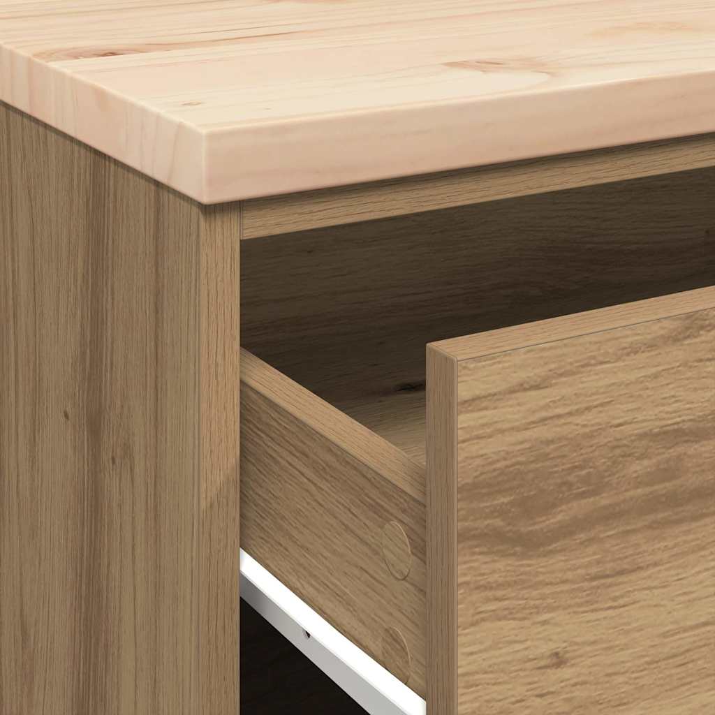 Armadietto per Garage in Rovere Artigianale 60x51x85 cm