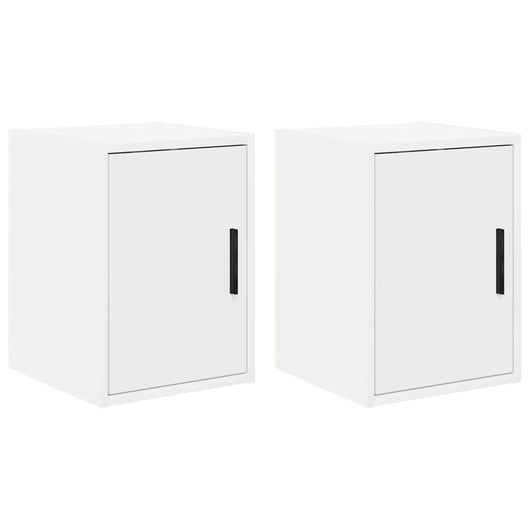 vidaXL Pensili per Garage 2 pz Bianco in Legno Multistrato