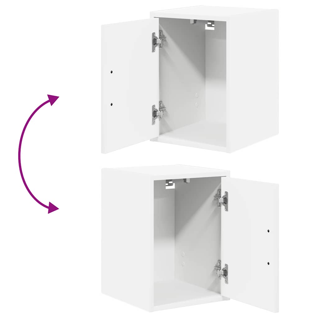 vidaXL Pensili per Garage 2 pz Bianco in Legno Multistrato