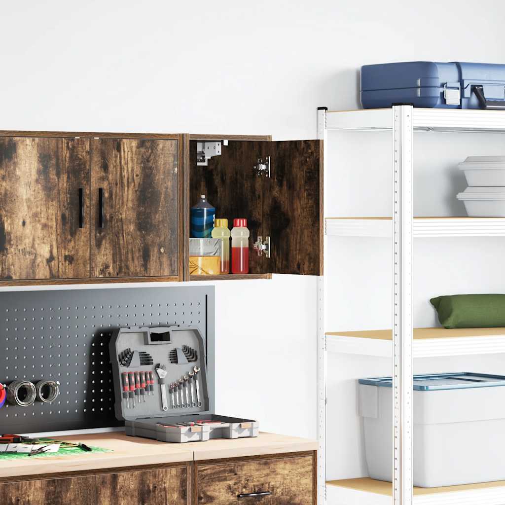 Pensile per Garage Rovere Fumo in Legno Multistrato 860615