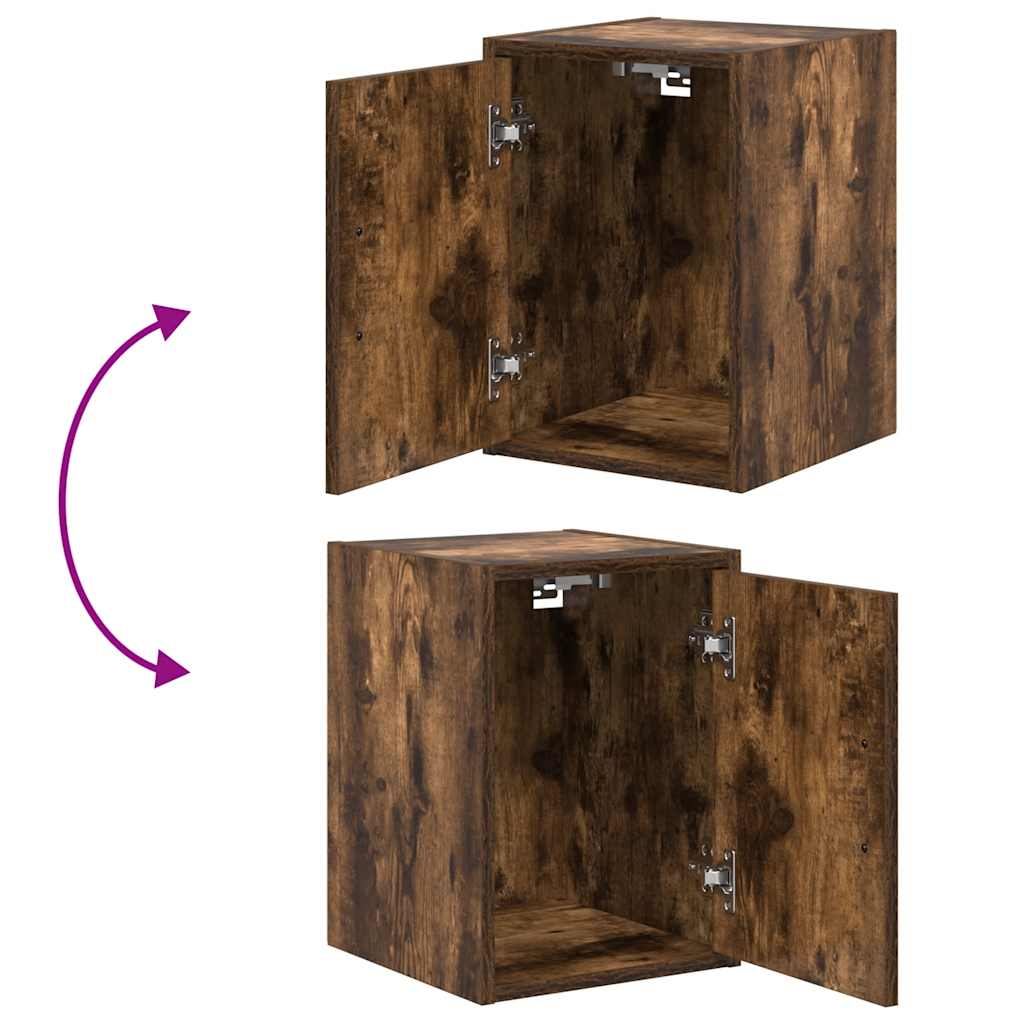 vidaXL Pensili per Garage 2 pz Rovere Fumo in Legno Multistrato