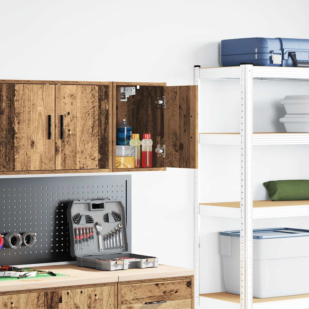 vidaXL Pensile per Garage Legno Antico in Legno Multistrato