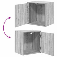 vidaXL Pensili per Garage 2 pz Grigio Sonoma in Legno Multistrato