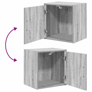 vidaXL Pensili per Garage 2 pz Grigio Sonoma in Legno Multistrato