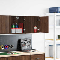 Pensili per Garage 2 pz Rovere Marrone in Legno Multistrato 860638